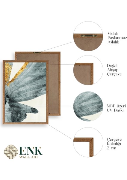 Manzara Üçlü Ahşap Çerçeveli Tablo fırsatları