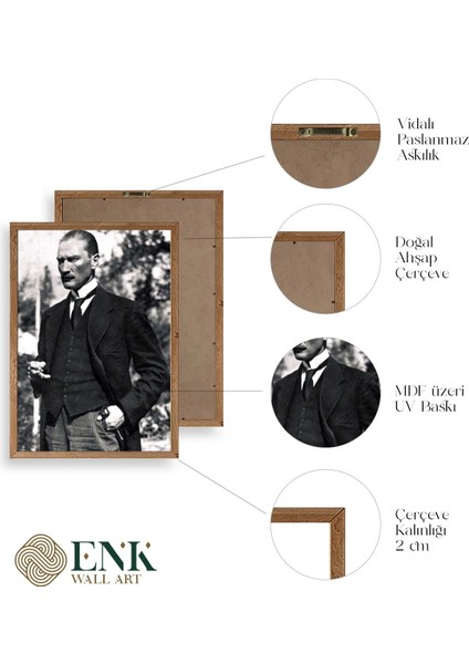 Atatürk Ahşap Çerçeveli Tablo fırsatları