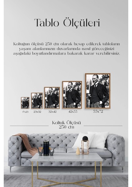 Atatürk Ahşap Çerçeveli Tablo indirimleri