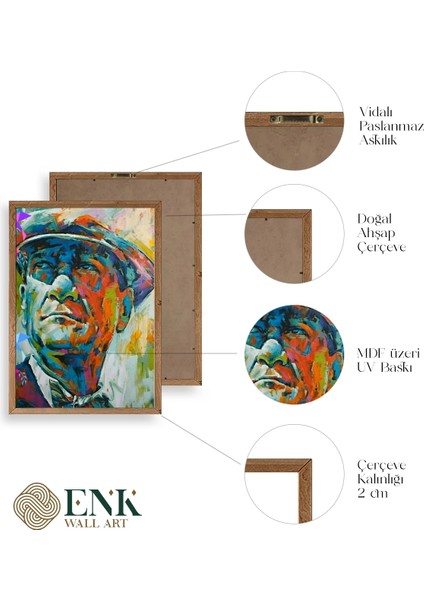 Atatürk Ahşap Çerçeveli Tablo indirimleri