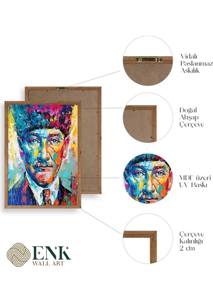 Atatürk Ahşap Çerçeveli Tablo fırsatları