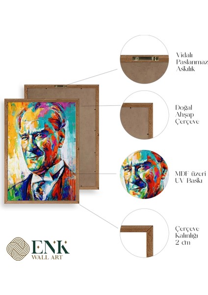 Atatürk Ahşap Çerçeveli Tablo fırsatları