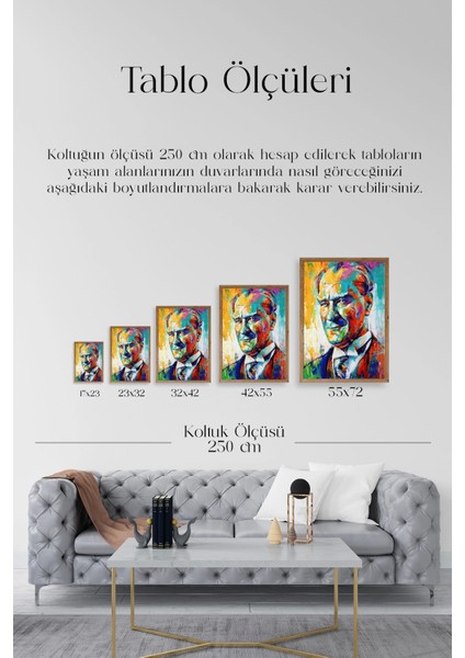 Atatürk Ahşap Çerçeveli Tablo indirimleri