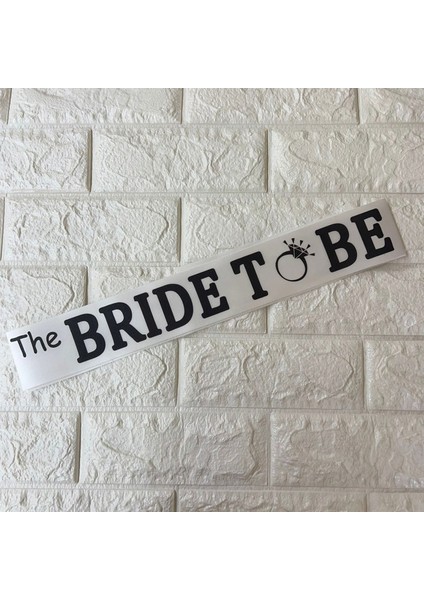 - Bride To Be Yazılı Kuşak Siyah-Beyaz