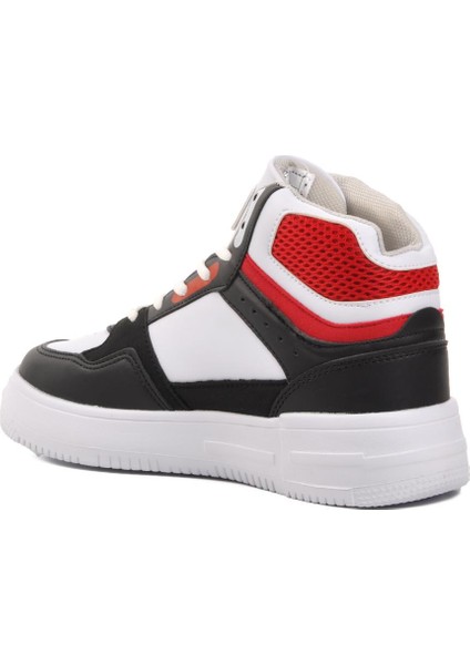 Berry Hi Beyaz-Siyah-Kırmızı Bağcıklı Unisex Hi Sneaker fırsatları