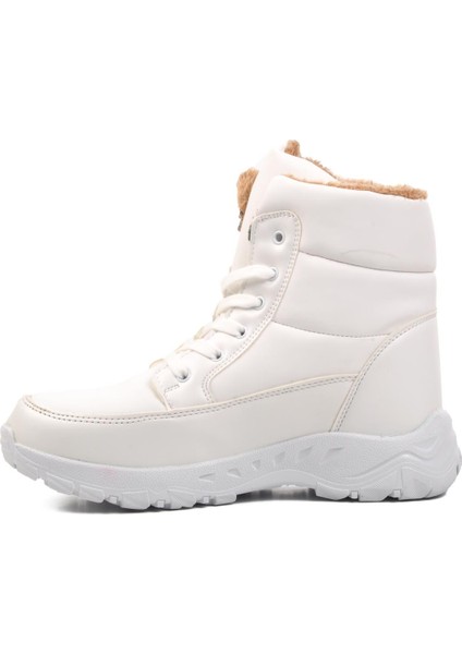 Parse Içi Kürklü Beyaz Kadın Kar Botu modelleri