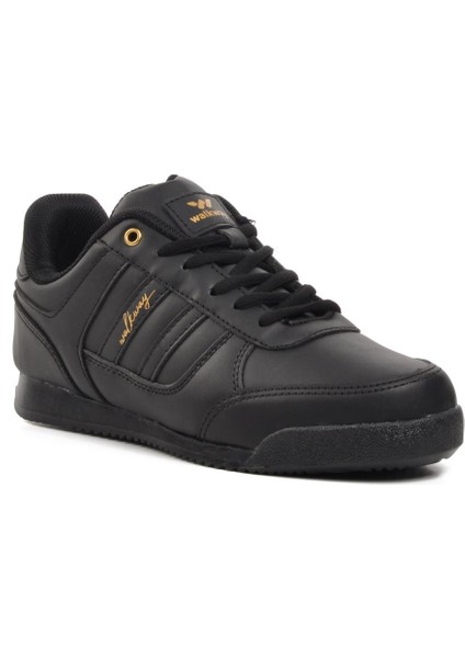 Effective Pu Siyah-Altın Bağcıklı Erkek Sneaker