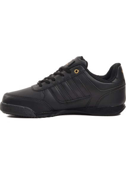 Effective Pu Siyah-Altın Bağcıklı Erkek Sneaker