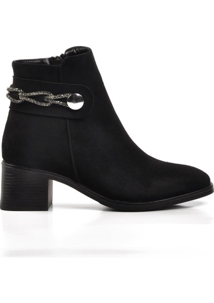 417534 Siyah Süet Içi Polarlı Kadın Topuklu Bot fiyatları
