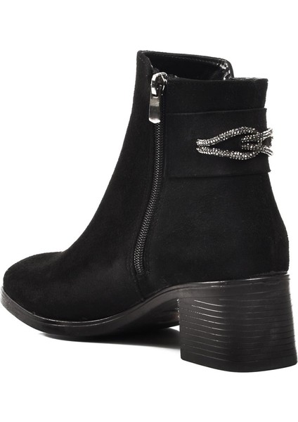 417534 Siyah Süet Içi Polarlı Kadın Topuklu Bot fırsatları