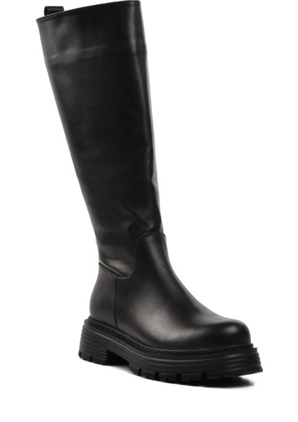 715 Siyah Içi Polarlı Kadın Çizme