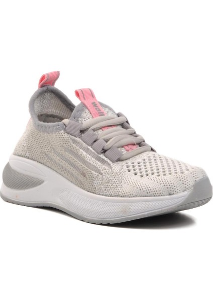 Ravello-P Buz-Pudra Süs Bağcıklı Fileli Çocuk Spor Ayakkabı