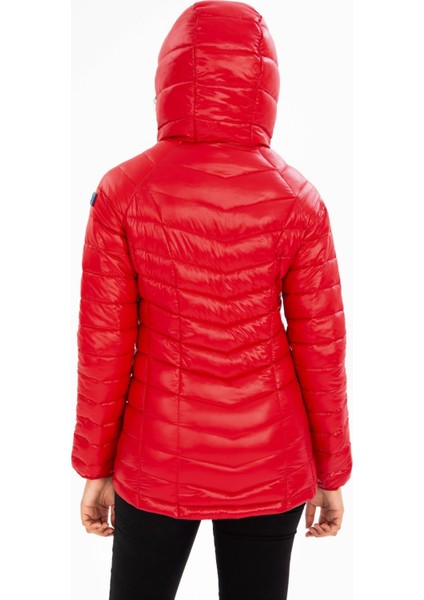 Kadın Kısa Sabit Kapşonlu Dolgulu Spor Şişme Mont 8722 modelleri