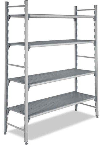 EMP.60127-18-D Polipropilen Raflar - Delikli Tablalı En 127X60X180 cm
