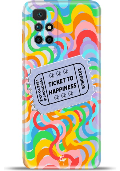 Xiaomi Redmi 10 2022 Kılıf Esnek Silikon Kamera Koruma 4K Desenli Özel Tasarım - Ticket To