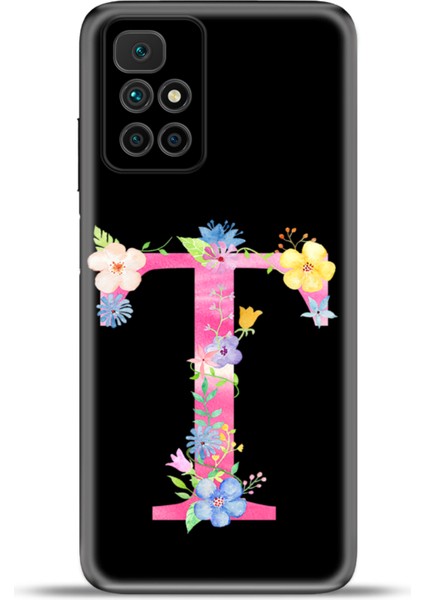 Xiaomi Redmi 10 2022 Kılıf Esnek Silikon Kamera Koruma Kişiye Özel Harfler Kai - T Harfi