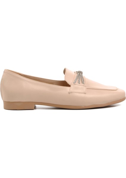 514509 Bej Kadın Loafer Ayakkabı