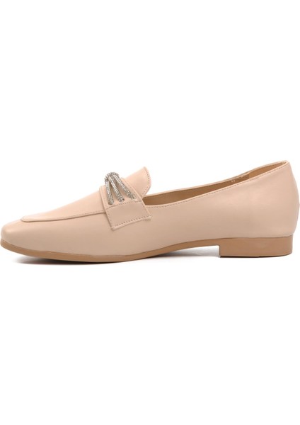 514509 Bej Kadın Loafer Ayakkabı