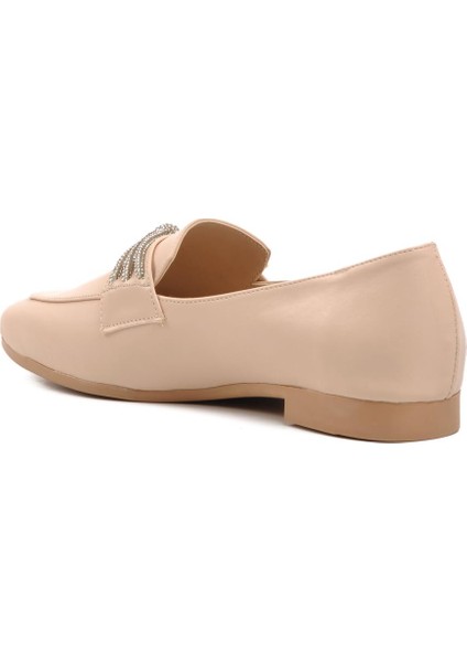 514509 Bej Kadın Loafer Ayakkabı