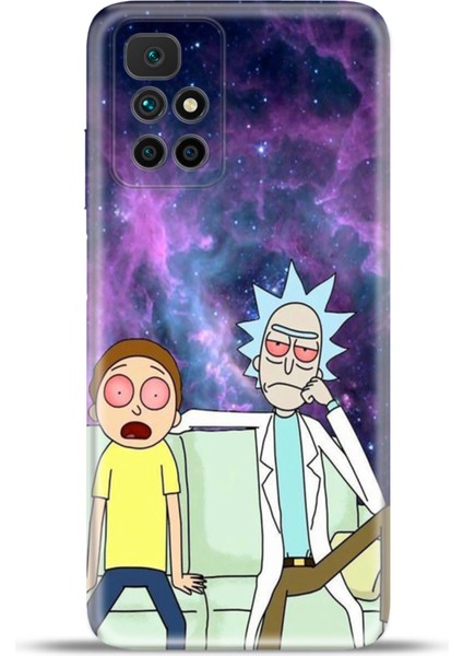Xiaomi Redmi 10 2022 Kılıf Esnek Silikon Kamera Koruma 4K Desenli Özel Tasarım - Rick Morty
