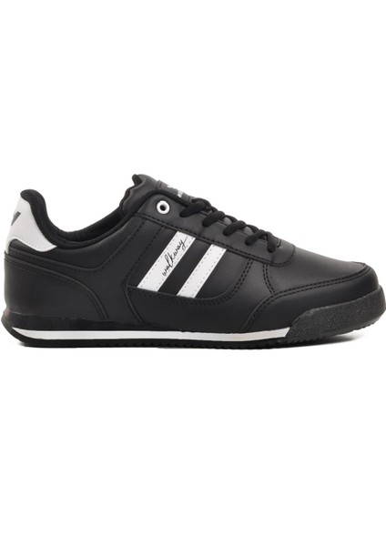 Effective Pu Siyah-Beyaz Bağcıklı Erkek Sneaker