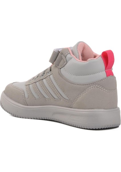 Mely Hi-F Buz-Pudra Cırtlı Çocuk Hi Sneaker