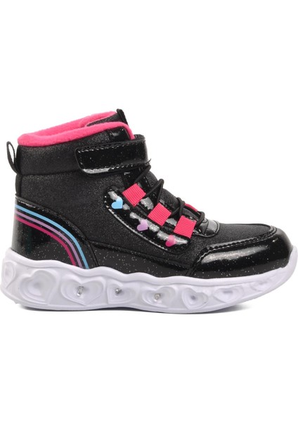 Kids-P Siyah Kız Çocuk Sneaker Bot