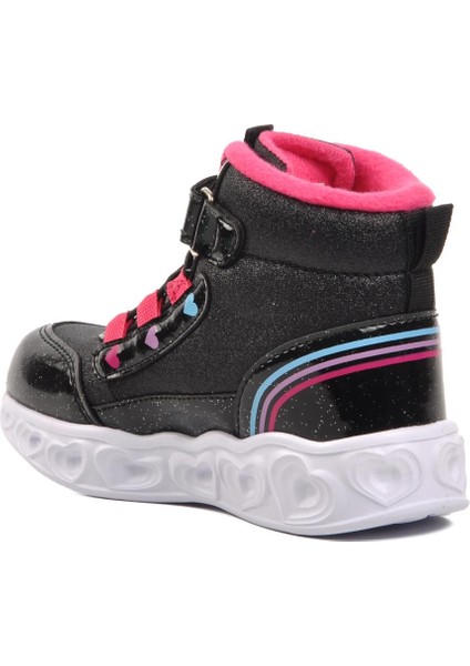 Kids-P Siyah Kız Çocuk Sneaker Bot