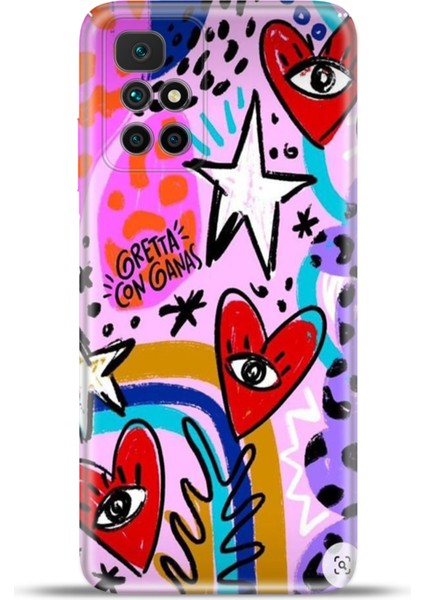 Xiaomi Redmi 10 2022 Kılıf Esnek Silikon Kamera Koruma 4K Desenli Özel Tasarım - Gretta