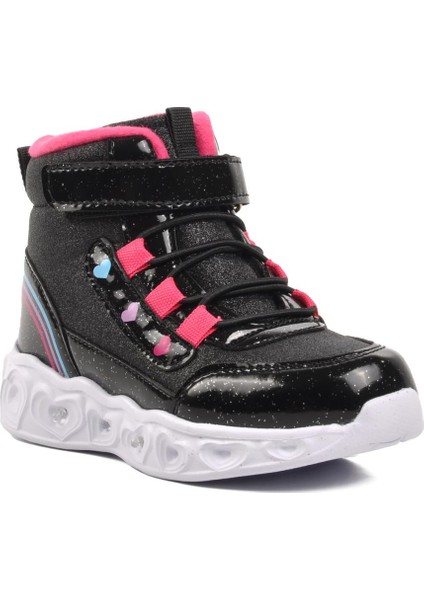 Kids-P Siyah Kız Çocuk Sneaker Bot