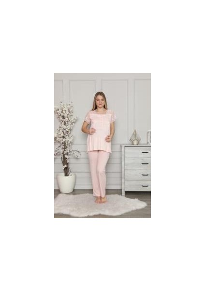 2208 Pembe Hamile Lohusa Dantelli Pijama Tk fırsatları