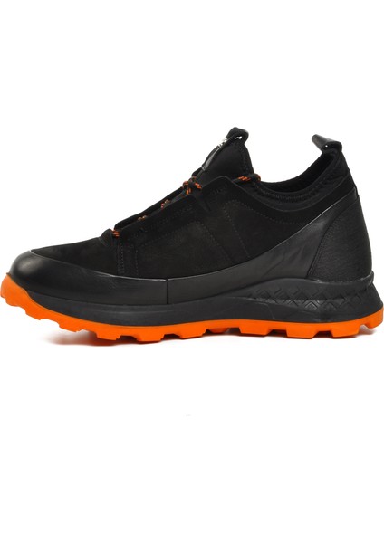 10201 Siyah Deri Erkek Sneaker