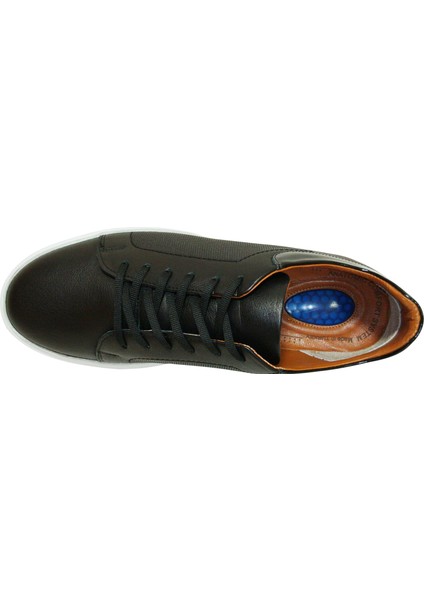 Siyah Beyaz Bağcıklı Jelli Anatomik Comfort Sneakers Ayakkabı fırsatları