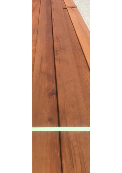 2X7X110 cm 5 Adet Kahverengi Emprenyeli Silinmiş Tahta
