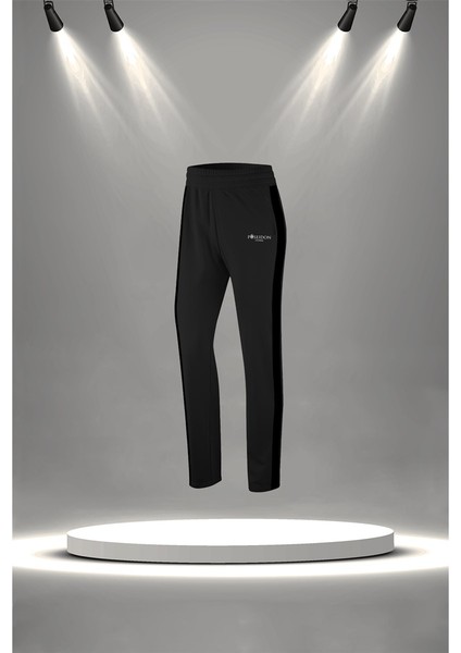 Büyük Beden Kadın Siyah Supra Penye Kumaş Günlük Sporcu Yürüyüş Eşofman Takımı Seti (4XL-10XL) modelleri