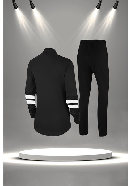 Büyük Beden Kadın Siyah Supra Penye Kumaş Şık ve Rahat Eşofman Takımı Seti (4XL-10XL) fırsatları