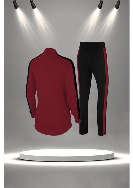 Büyük Beden Kadın Bordo Supra Penye Kumaş Yürüyüş ve Koşu Için Eşofman Takımı (4XL-10XL) fırsatları