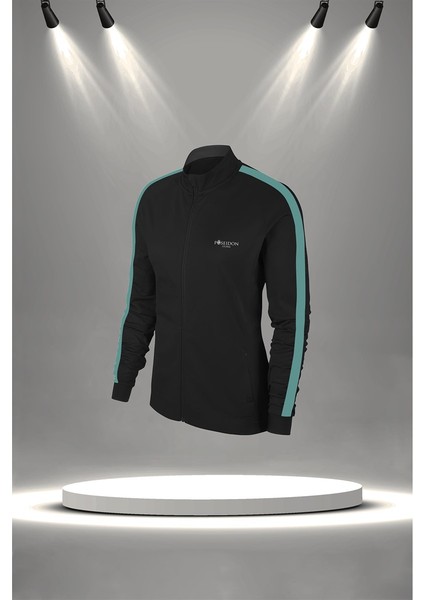 Büyük Beden Kadın Siyah Supra Penye Kumaş Konforlu Koşu ve Antrenman Eşofman Seti (4XL-10XL)