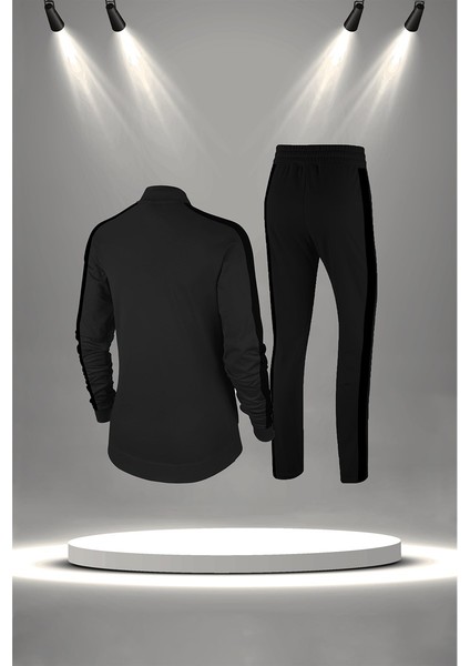 Büyük Beden Kadın Siyah Supra Penye Kumaş Eşofman Takımı Seti (4XL-10XL) fırsatları