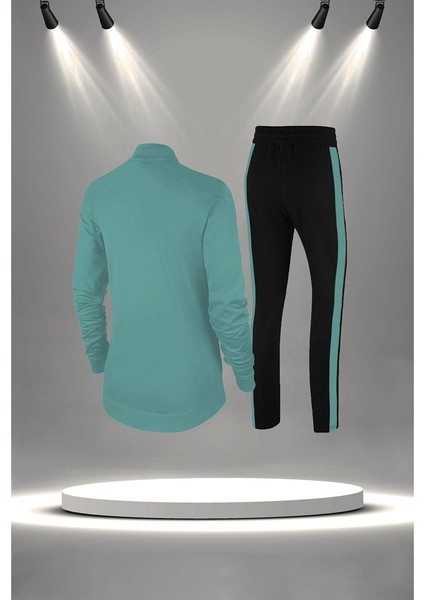 Büyük Beden Kadın Su Yeşili Supra Penye Kumaş Fit Eşofman Takımı (4XL-10XL) fırsatları