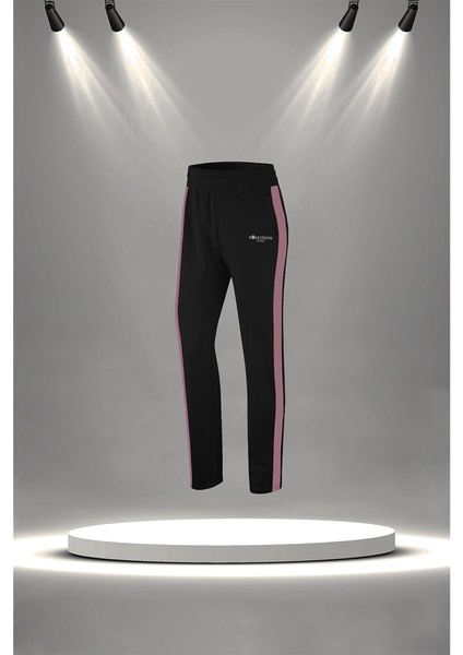 Büyük Beden Kadın Siyah Supra Penye Kumaş Her Mevsim Yürüyüş Koşu Eşofman Seti (4XL-10XL) modelleri