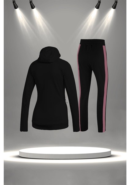 Büyük Beden Kadın Siyah Supra Penye Kumaş Özel Tasarım Eşofman Takımı (4XL-10XL) fırsatları