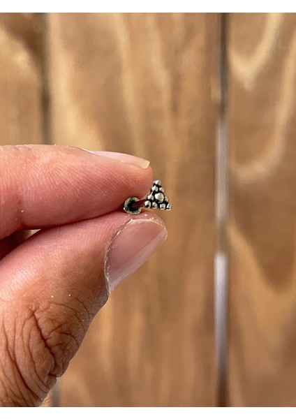 316 L Cerrahi Çelik Tragus Helix Kıkırdak Conch Minimal Toplu Üçgen Piercing