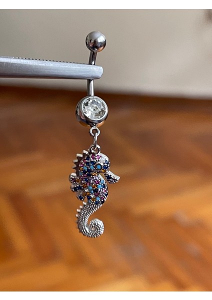 Cerrahi Çelik Piercing Deniz Atı Piercing Deniz Atı Göbek Piercingi