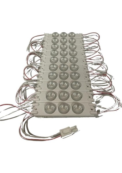 220 Volt 3 Watt 3 Lensli 3030 Modül LED Beyaz 5 Adet