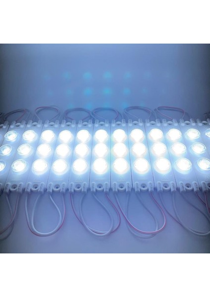220 Volt 3 Watt 3 Lensli 3030 Modül LED Beyaz 5 Adet