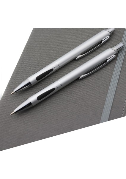 Isme Özel Lastikli Defter 2'li Tükenmez Versatil Kalem Seti
