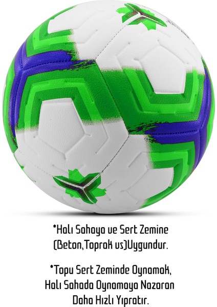 Orijinal Futbol Topu Premiera Sert Zemin Halı Saha Futbol Topu Hibrit Yeşil No:5 fırsatları