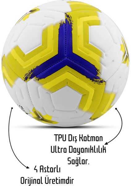 Orijinal Futbol Topu Premiera Sert Zemin Halı Saha Futbol Topu Hibrit Sarı No:5 modelleri