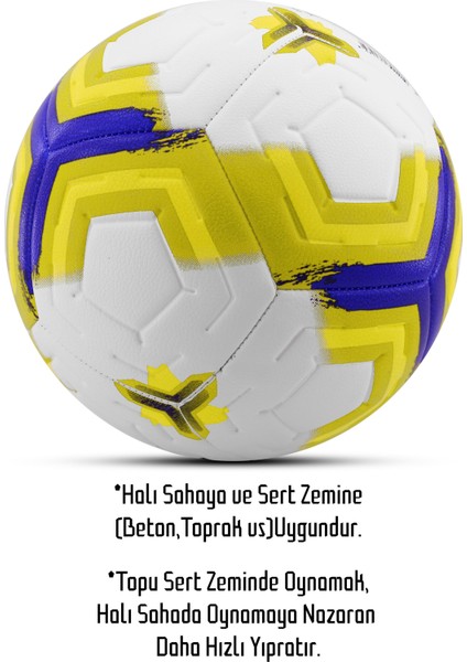 Orijinal Futbol Topu Premiera Sert Zemin Halı Saha Futbol Topu Hibrit Sarı No:5 fırsatları